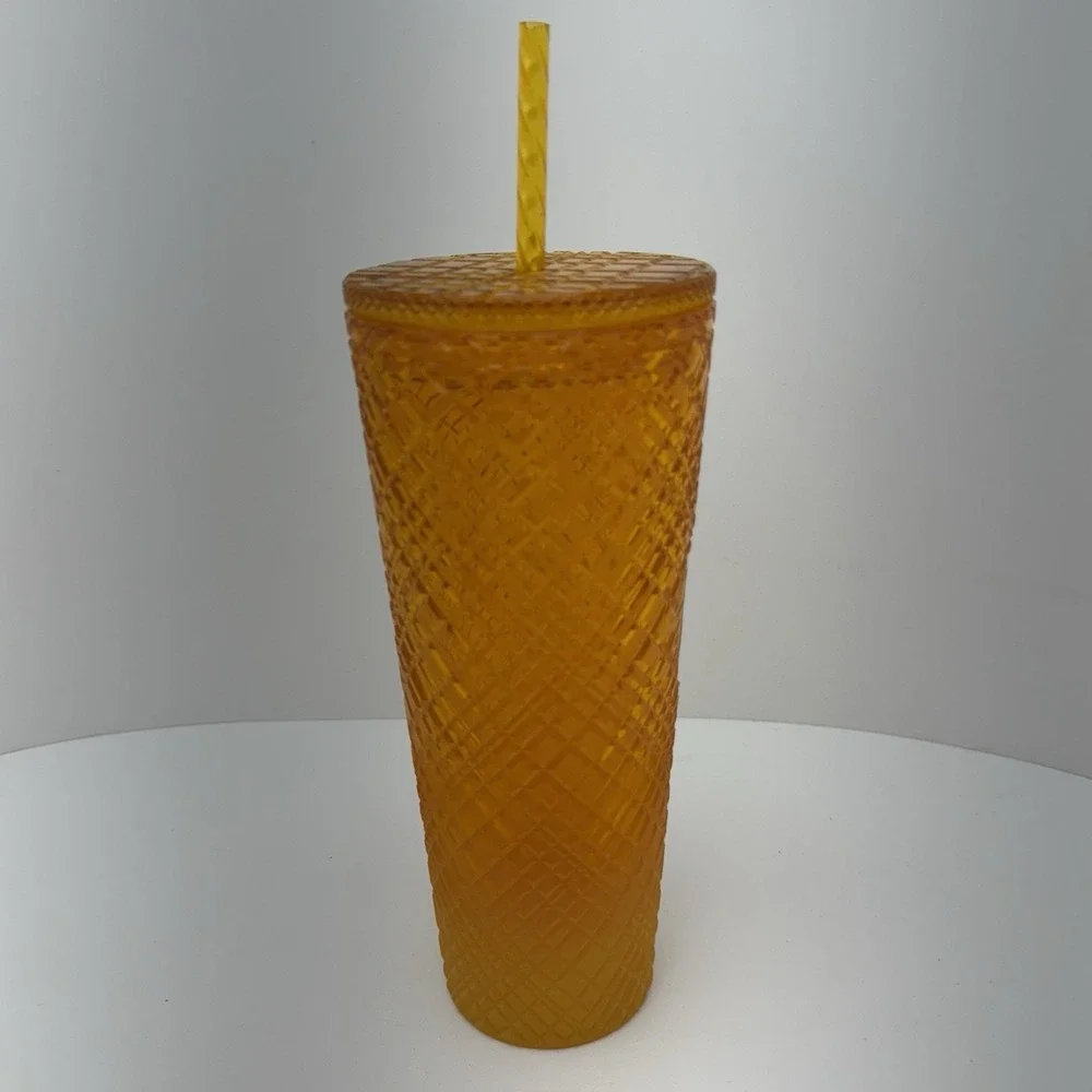 Starbucks Mango Venti Tumbler Orange Yellow Ombre Jeweled 24oz Summer 2022 New